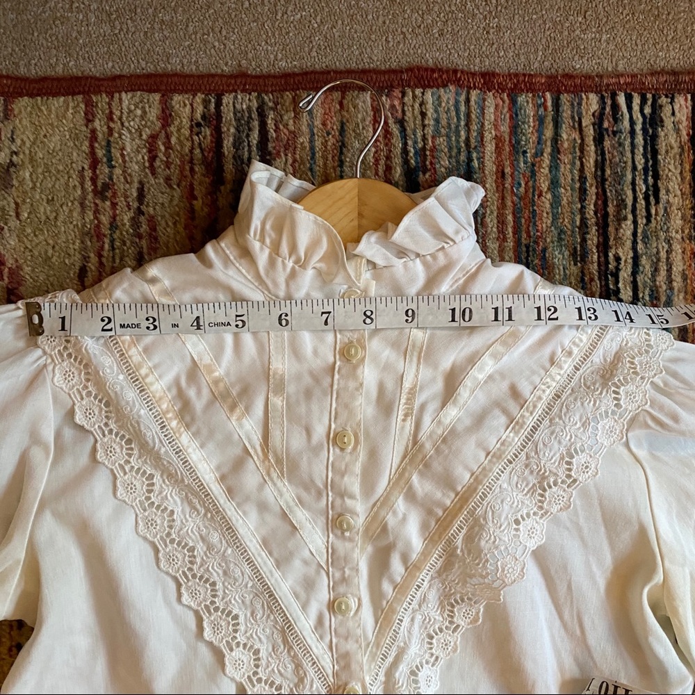 Gunne Sax / Jessica’s Gunnies Victorian Revival Blouse - Picture 9 of 11